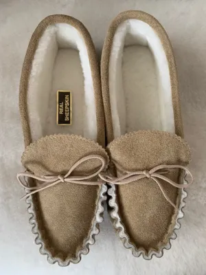 Sheepskin Lined Moccasin with Hard Sole | Shelley