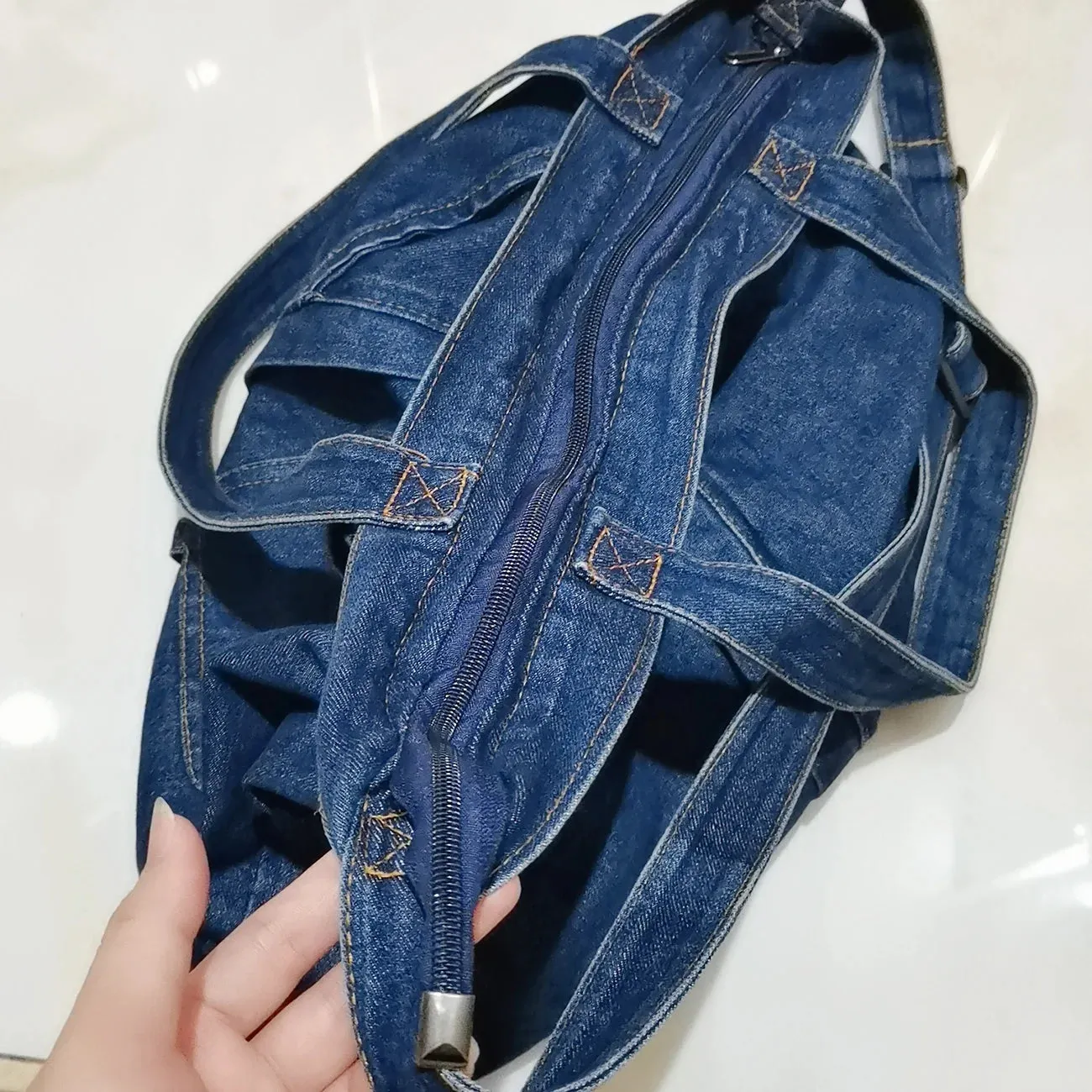 Sohiwoo Denim Shoulder Bags for Women Casual Jeans Bags Designer Tote Crosbody Luxury Handbags Denim Shopping Bag Bolsos Para Mujer