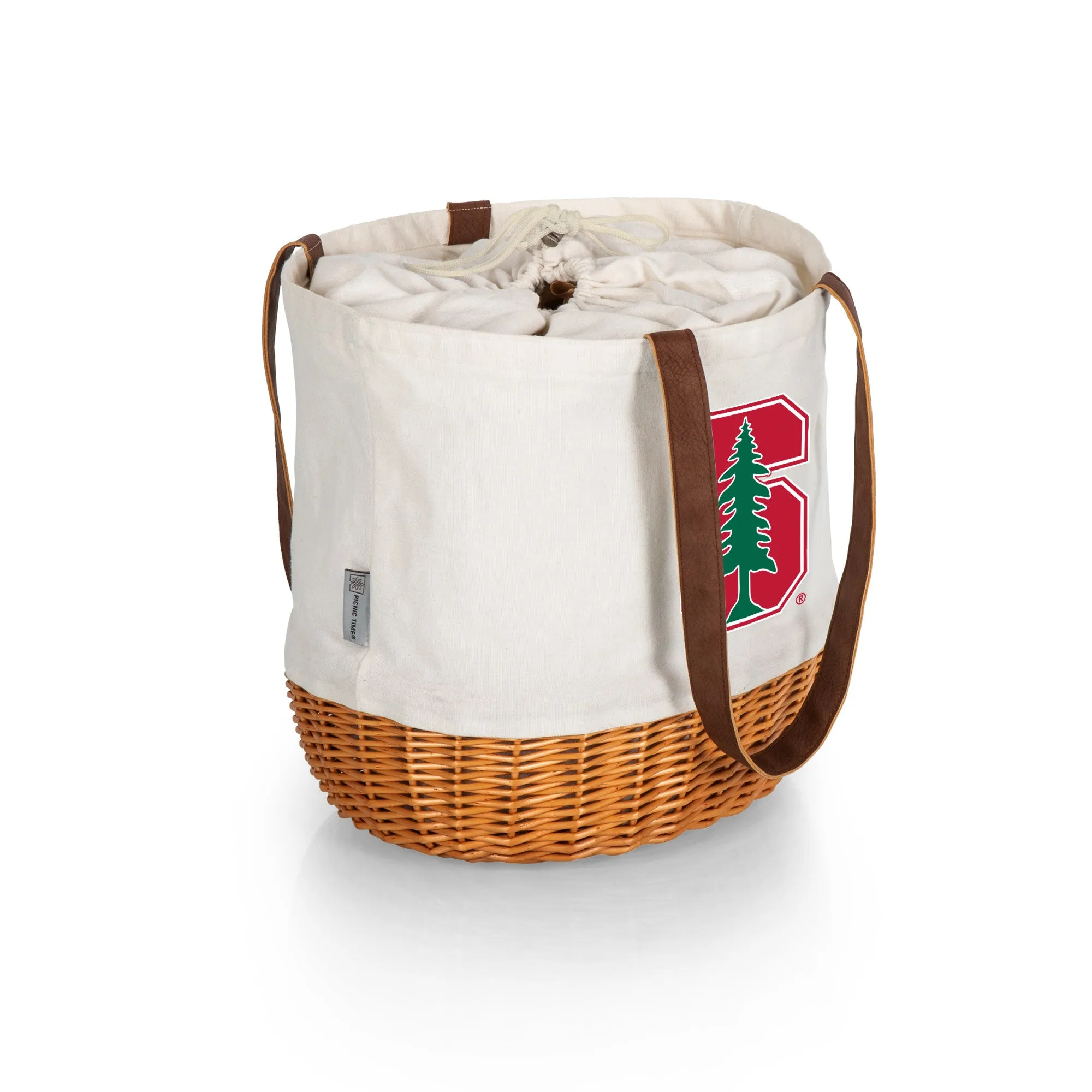 Stanford Cardinal - Coronado Canvas and Willow Basket Tote