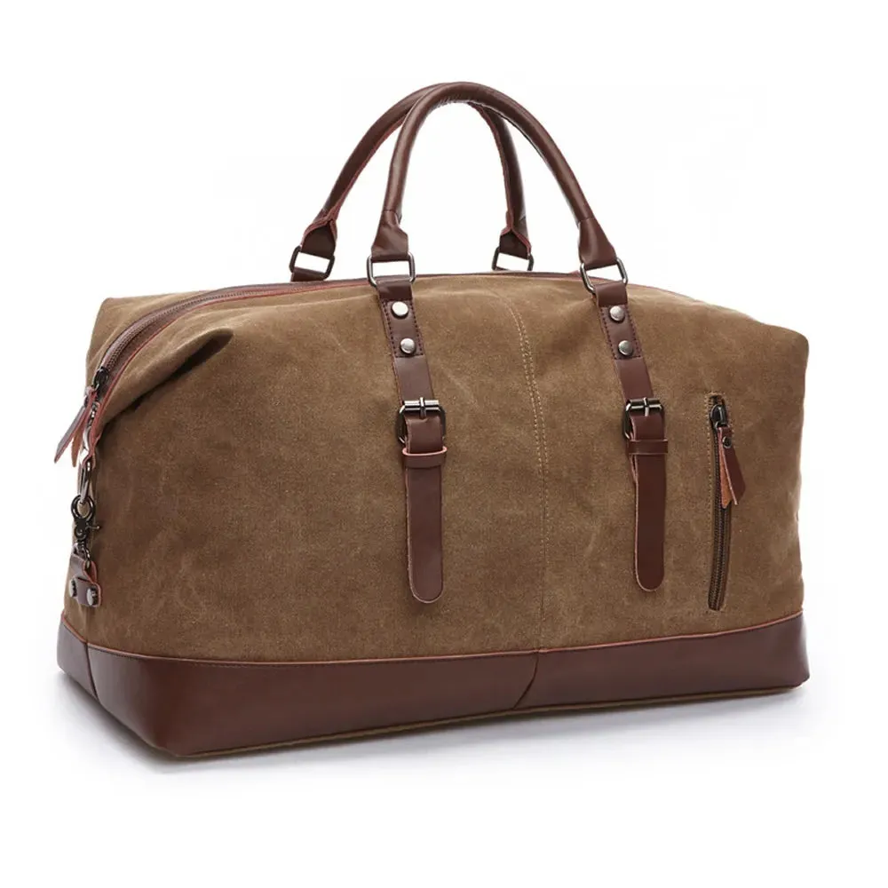 Stylish Canvas and Leather Duffel Bag: Your Next Adventure Awaits