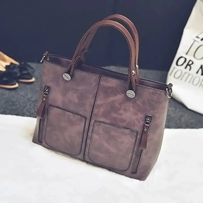 Stylish Casual Tote Leather Handbag for Women