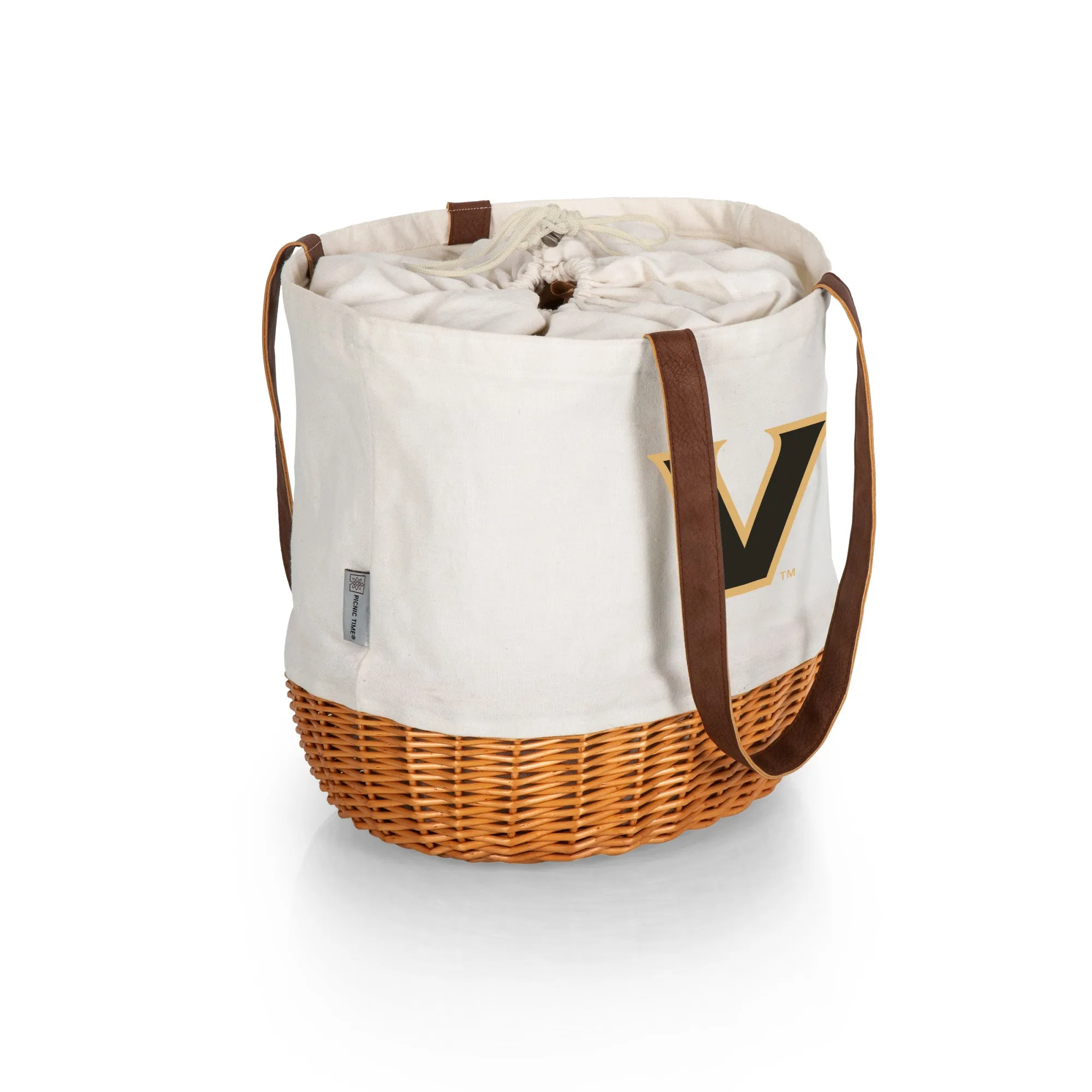 Vanderbilt Commodores - Coronado Canvas and Willow Basket Tote