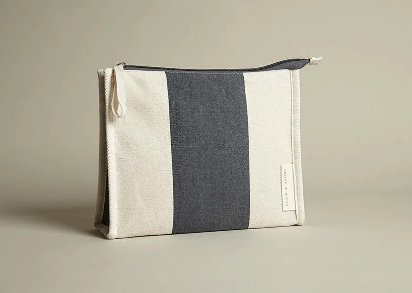 Washbag: Grey Stripe