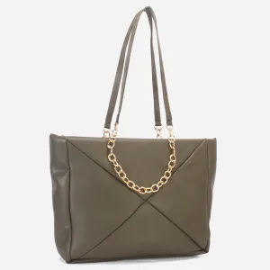 Women's "MILLANO" Chained Suede Tote Bag