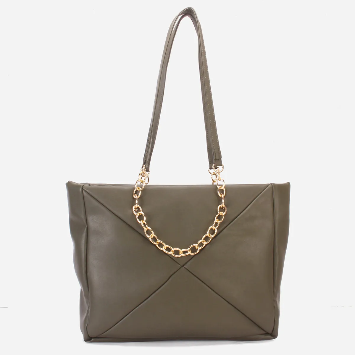 Women's "MILLANO" Chained Suede Tote Bag