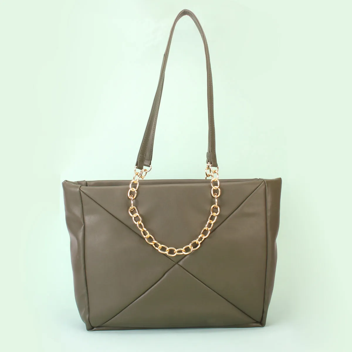 Women's "MILLANO" Chained Suede Tote Bag