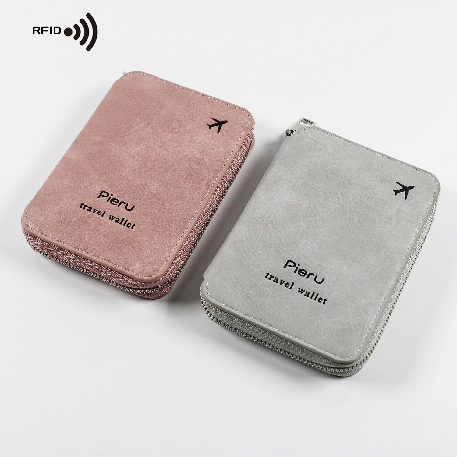 Zipper Passport Holder Multi-functional RFID Anti-theft Swiping Outbound Travel Storage Bag